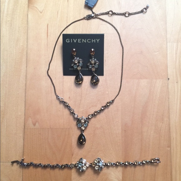 Givenchy chocolate brown  crystal set 3 - Picture 5 of 7